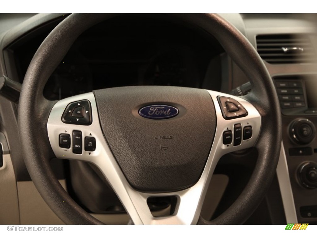 2011 Ford Explorer FWD Medium Light Stone Steering Wheel Photo #105152472