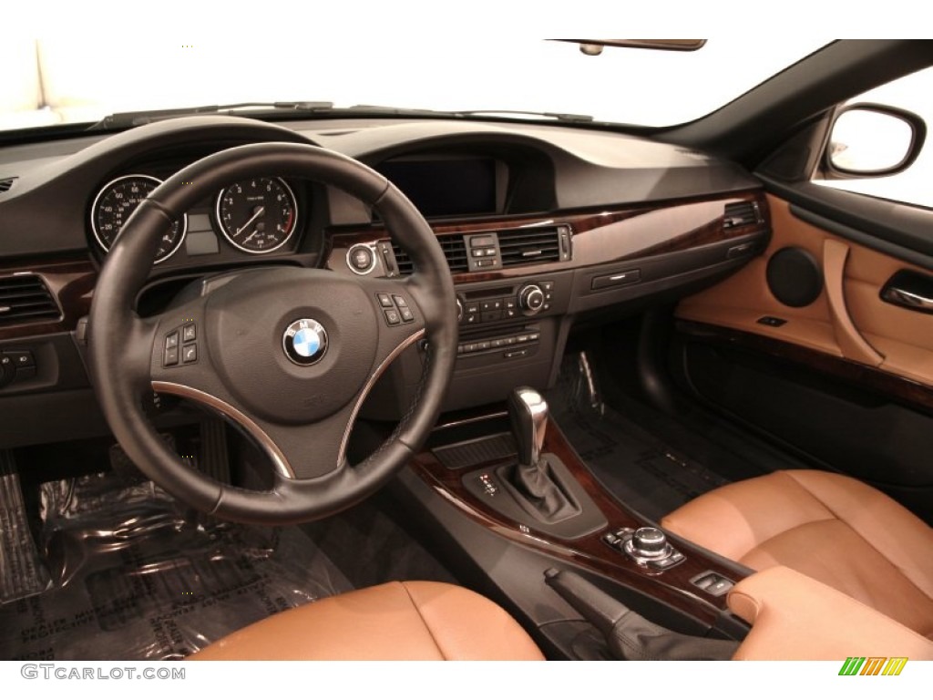 2012 BMW 3 Series 328i Convertible Saddle Brown Dashboard Photo #105152886