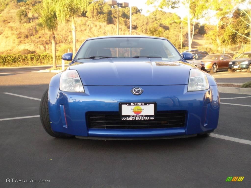 2003 350Z Enthusiast Coupe - Daytona Blue / Carbon Black photo #2