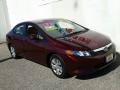 Crimson Pearl - Civic LX Sedan Photo No. 8