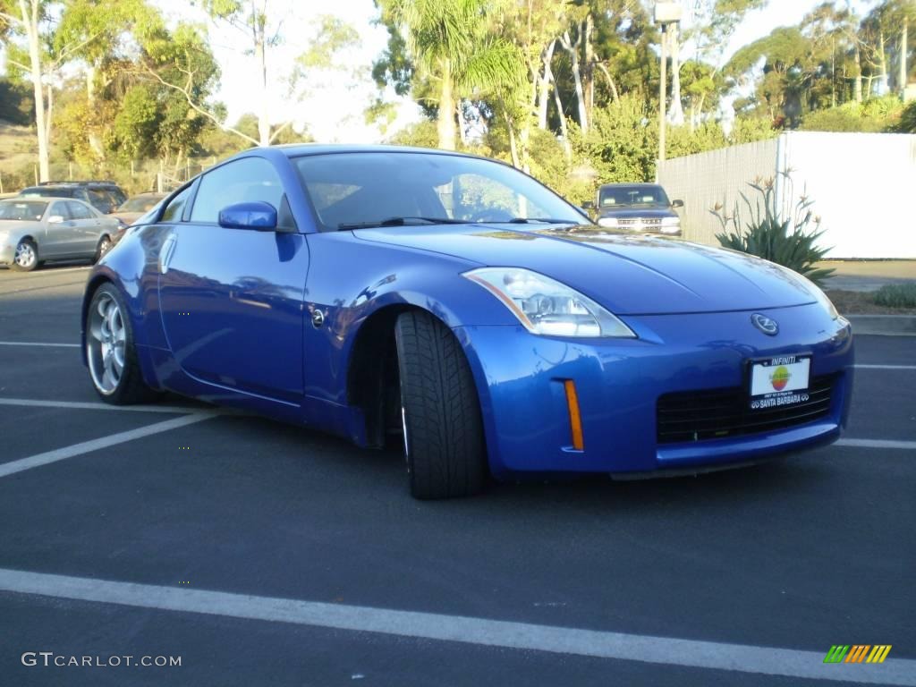 2003 350Z Enthusiast Coupe - Daytona Blue / Carbon Black photo #3