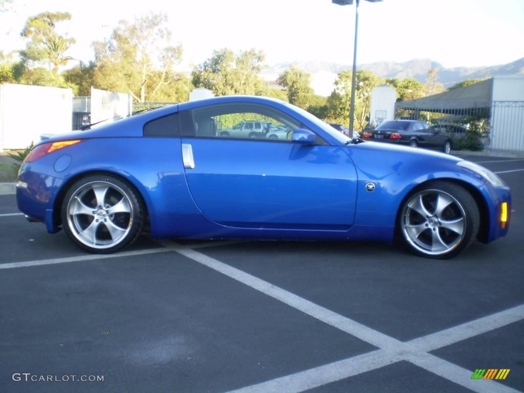 2003 350Z Enthusiast Coupe - Daytona Blue / Carbon Black photo #4