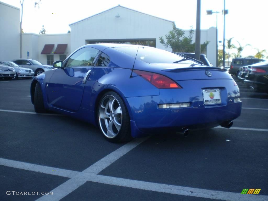2003 350Z Enthusiast Coupe - Daytona Blue / Carbon Black photo #6