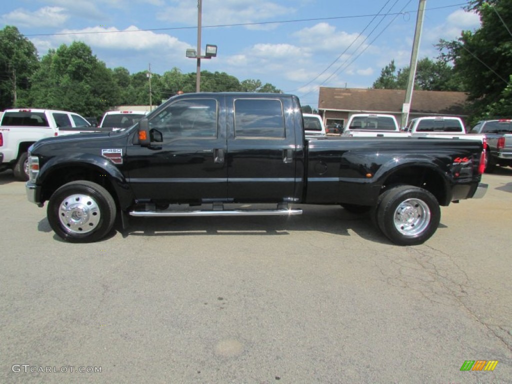 2008 F450 Super Duty Lariat Crew Cab 4x4 Dually - Black / Tan photo #4