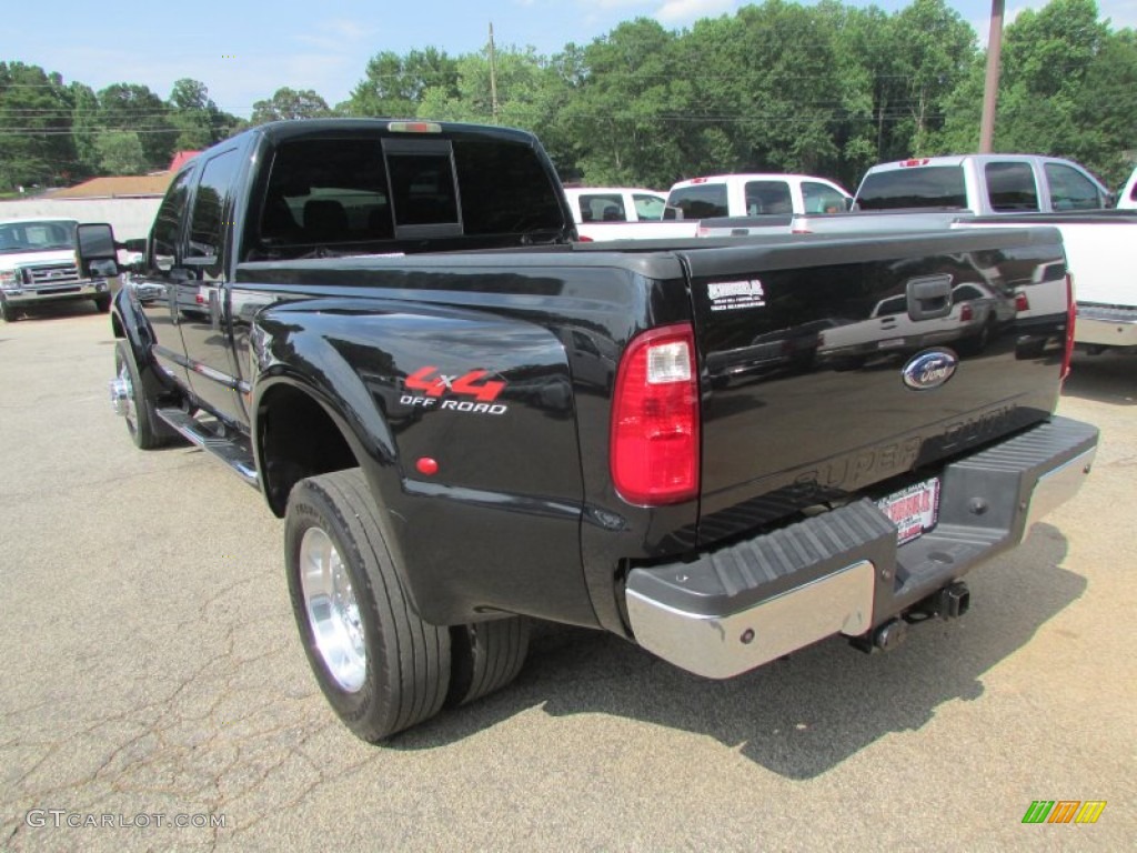 2008 F450 Super Duty Lariat Crew Cab 4x4 Dually - Black / Tan photo #5