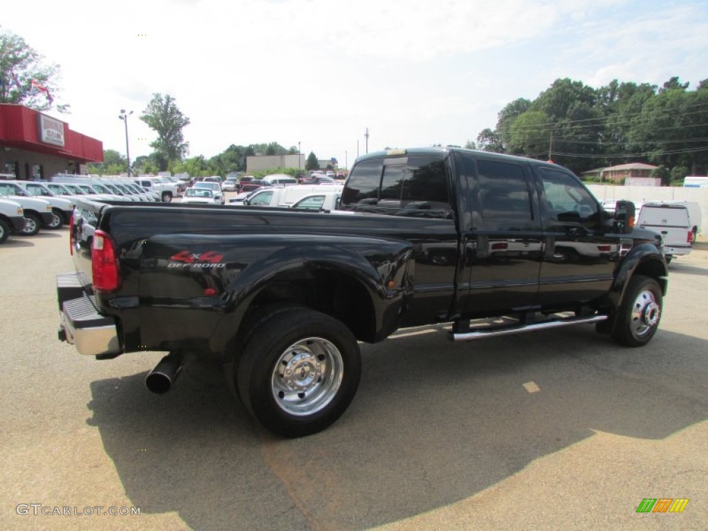 2008 F450 Super Duty Lariat Crew Cab 4x4 Dually - Black / Tan photo #8