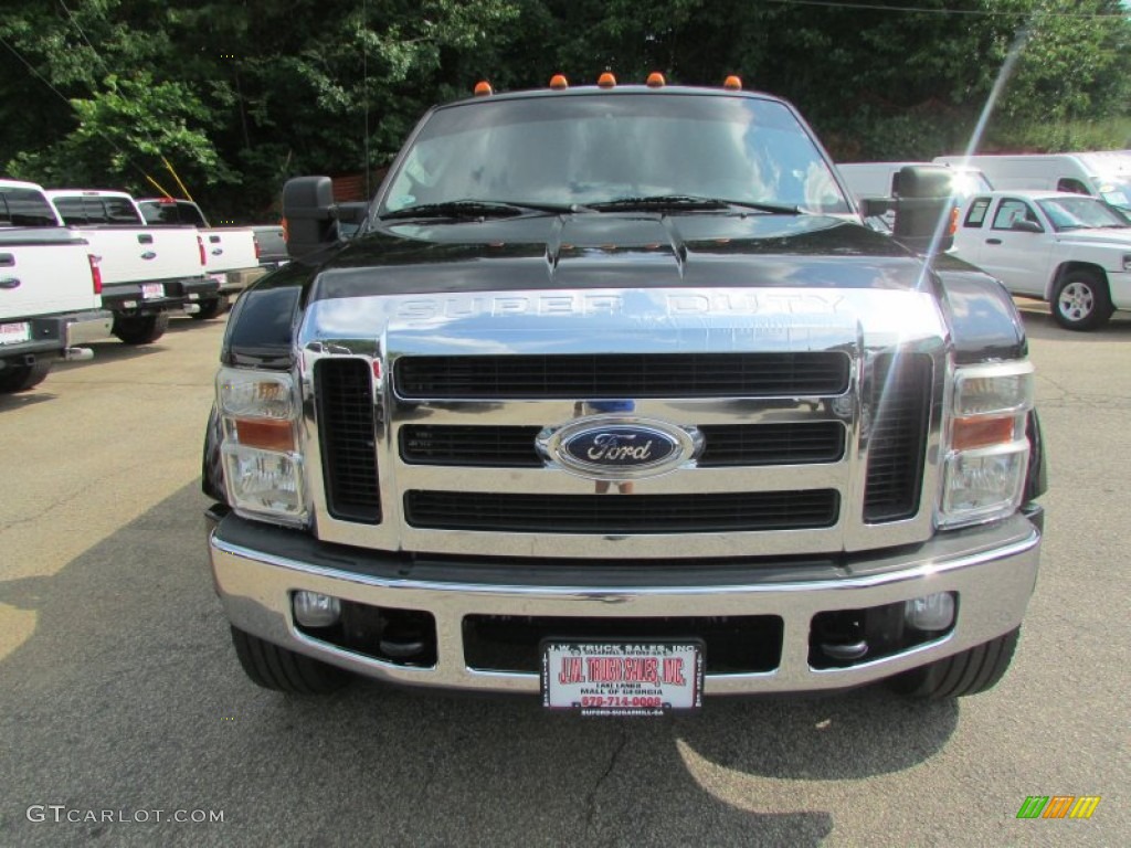 2008 F450 Super Duty Lariat Crew Cab 4x4 Dually - Black / Tan photo #14