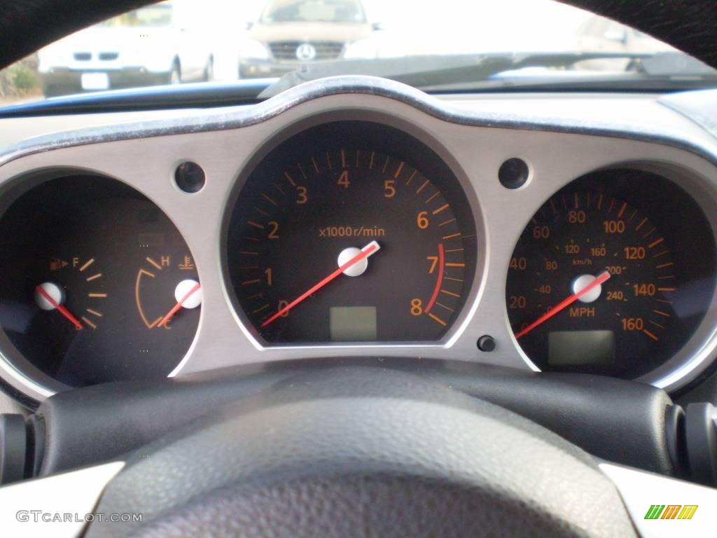2003 350Z Enthusiast Coupe - Daytona Blue / Carbon Black photo #12