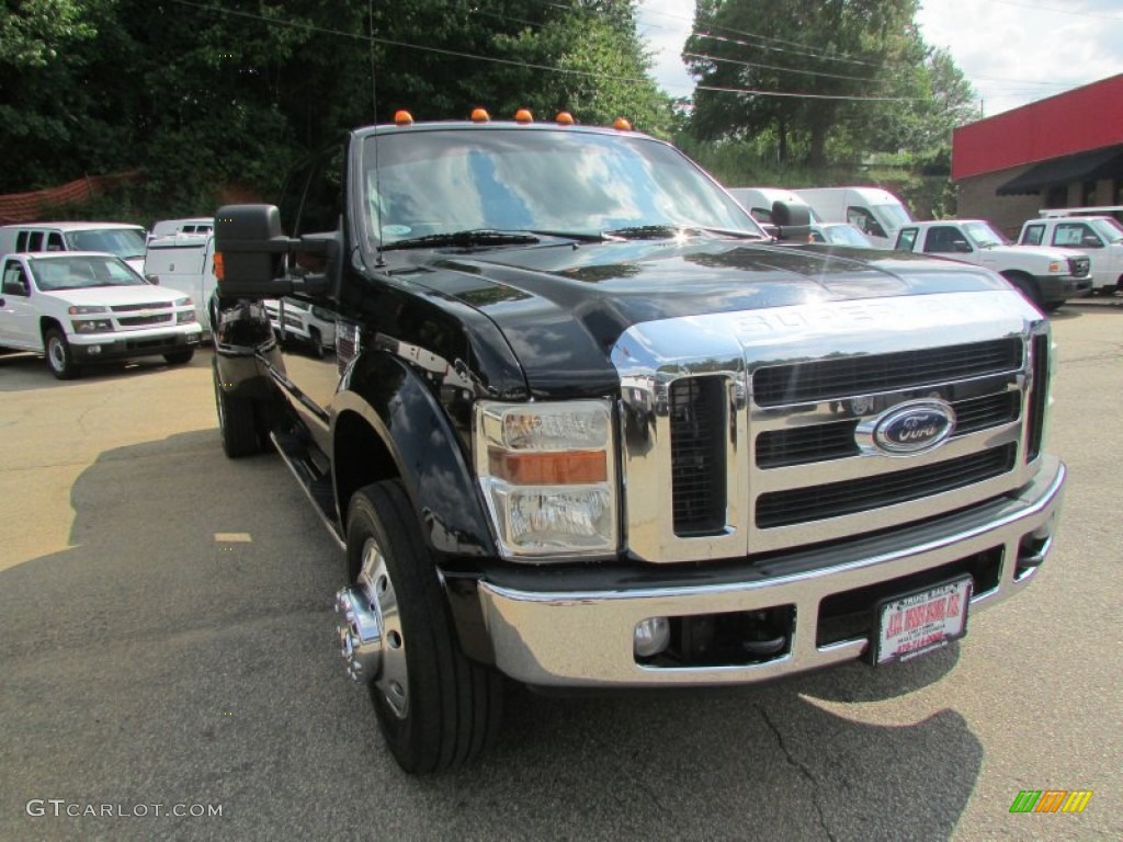 2008 F450 Super Duty Lariat Crew Cab 4x4 Dually - Black / Tan photo #61