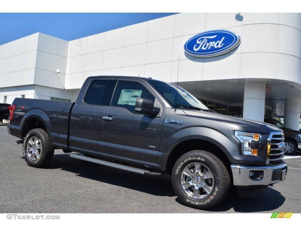 Magnetic Metallic 2015 Ford F150 XLT SuperCab 4x4 Exterior Photo #105162477