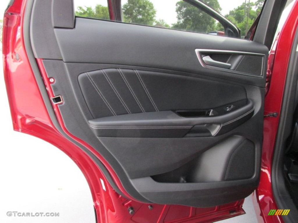 2015 Ford Edge Sport AWD Ebony Door Panel Photo #105168324