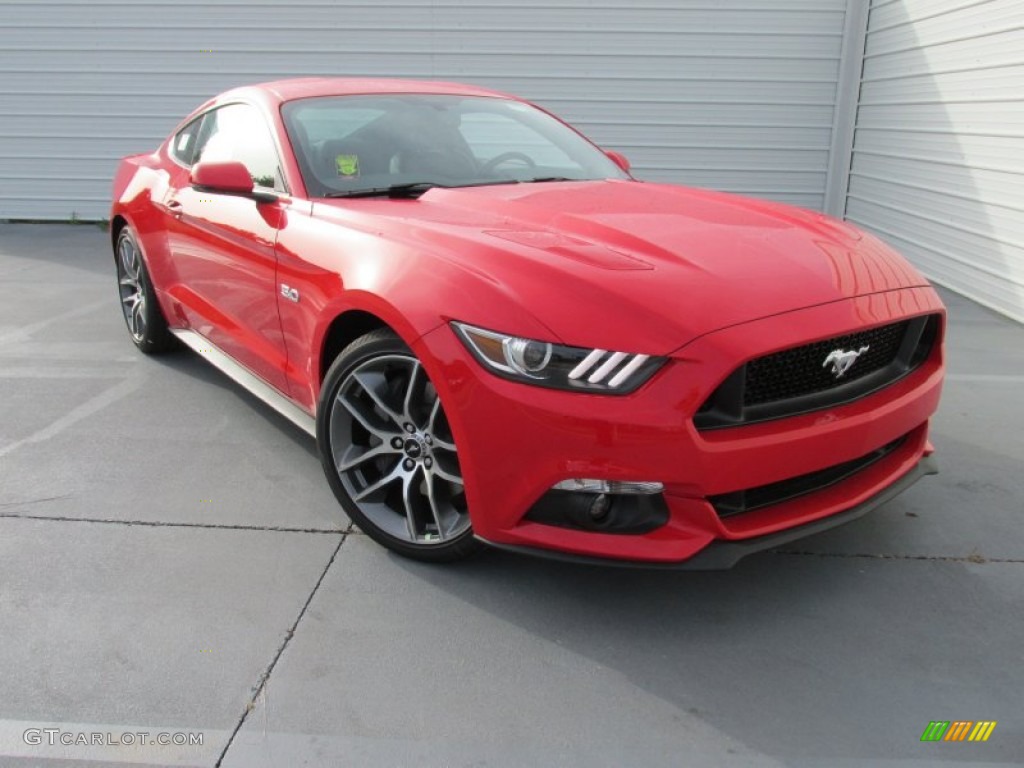 Race Red 2015 Ford Mustang GT Premium Coupe Exterior Photo #105169942
