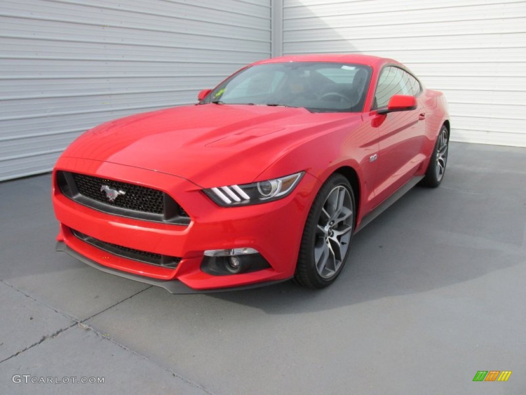 Race Red 2015 Ford Mustang GT Premium Coupe Exterior Photo #105170073
