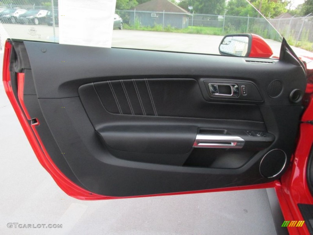 2015 Ford Mustang GT Premium Coupe Ebony Door Panel Photo #105170211