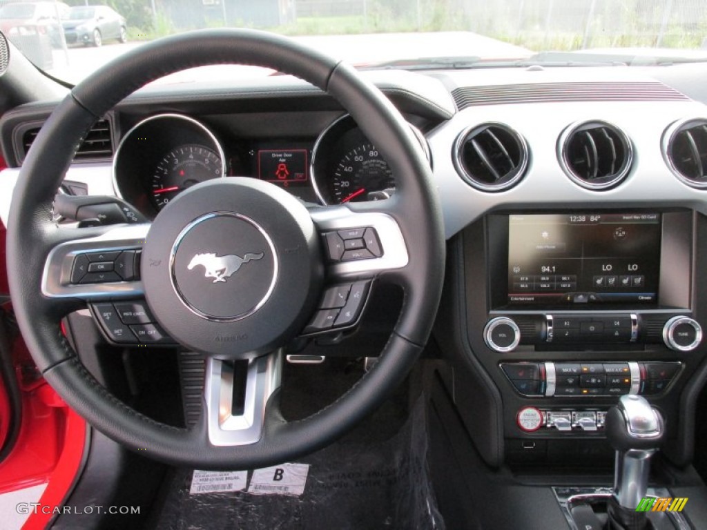 2015 Ford Mustang GT Premium Coupe Ebony Dashboard Photo #105170277