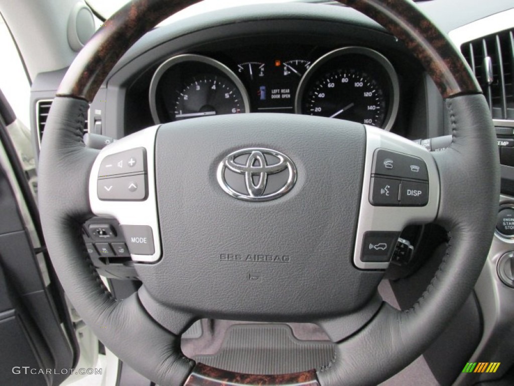 2015 Toyota Land Cruiser Standard Land Cruiser Model Black Steering Wheel Photo #105170874