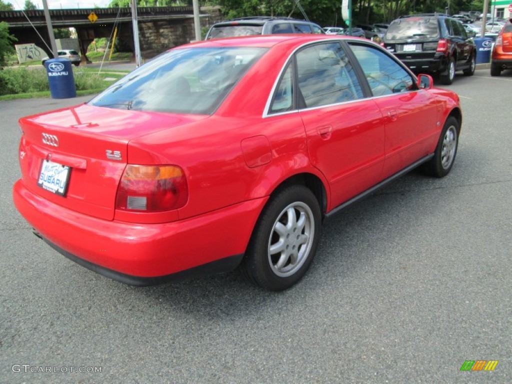 1996 A4 2.8 quattro Sedan - Laser Red / Black photo #6