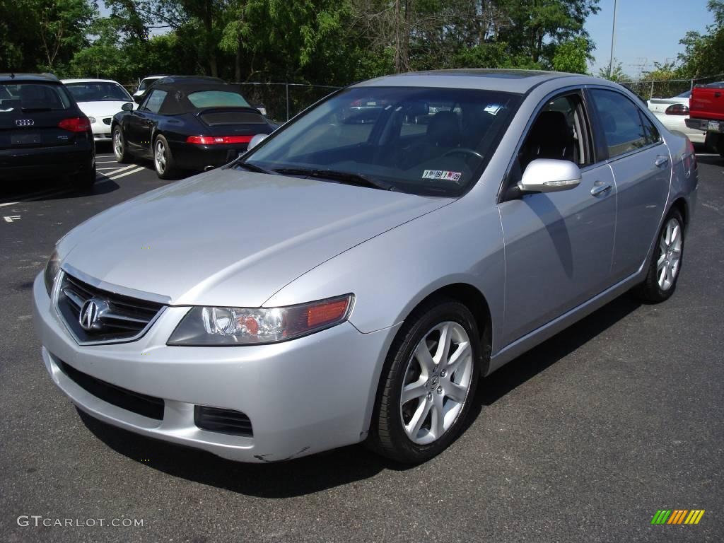 2004 TSX Sedan - Satin Silver Metallic / Ebony photo #1