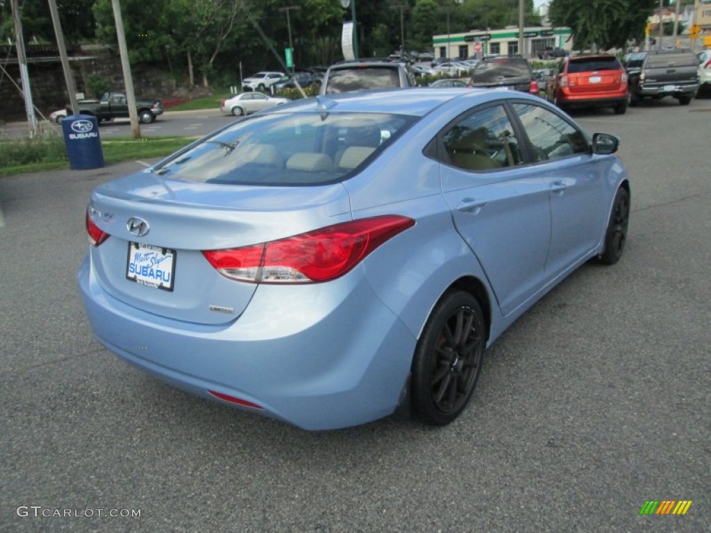 2012 Elantra Limited - Blue Sky Metallic / Beige photo #6