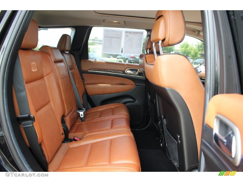 New Saddle/Black Interior 2012 Jeep Grand Cherokee Overland Photo #105173562