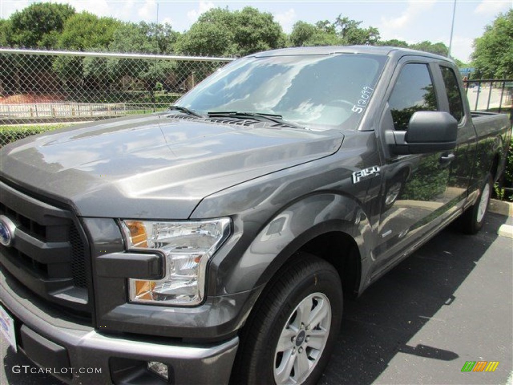 2015 F150 XL SuperCab - Magnetic Metallic / Medium Earth Gray photo #2