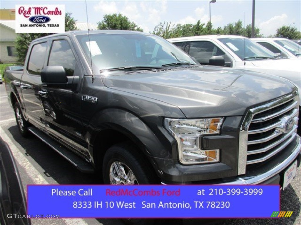 2015 F150 XLT SuperCrew - Magnetic Metallic / Medium Earth Gray photo #1