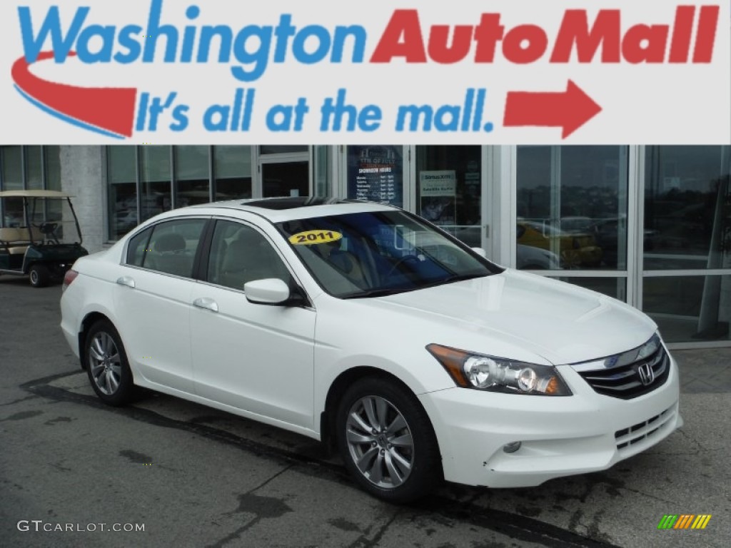 2011 Accord EX-L V6 Sedan - White Orchid Pearl / Ivory photo #1