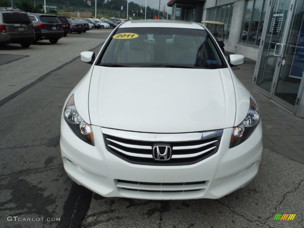 2011 Accord EX-L V6 Sedan - White Orchid Pearl / Ivory photo #3