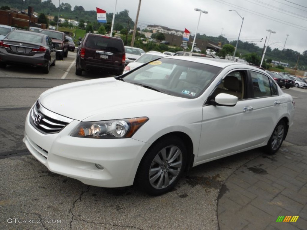 2011 Accord EX-L V6 Sedan - White Orchid Pearl / Ivory photo #4