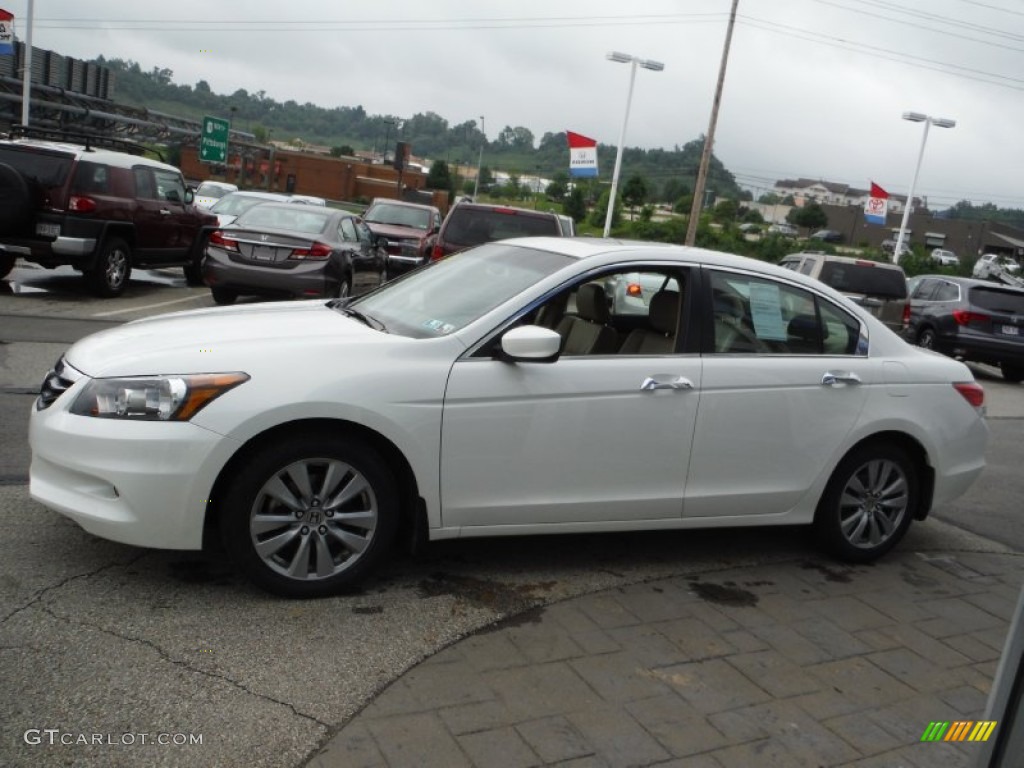 2011 Accord EX-L V6 Sedan - White Orchid Pearl / Ivory photo #5