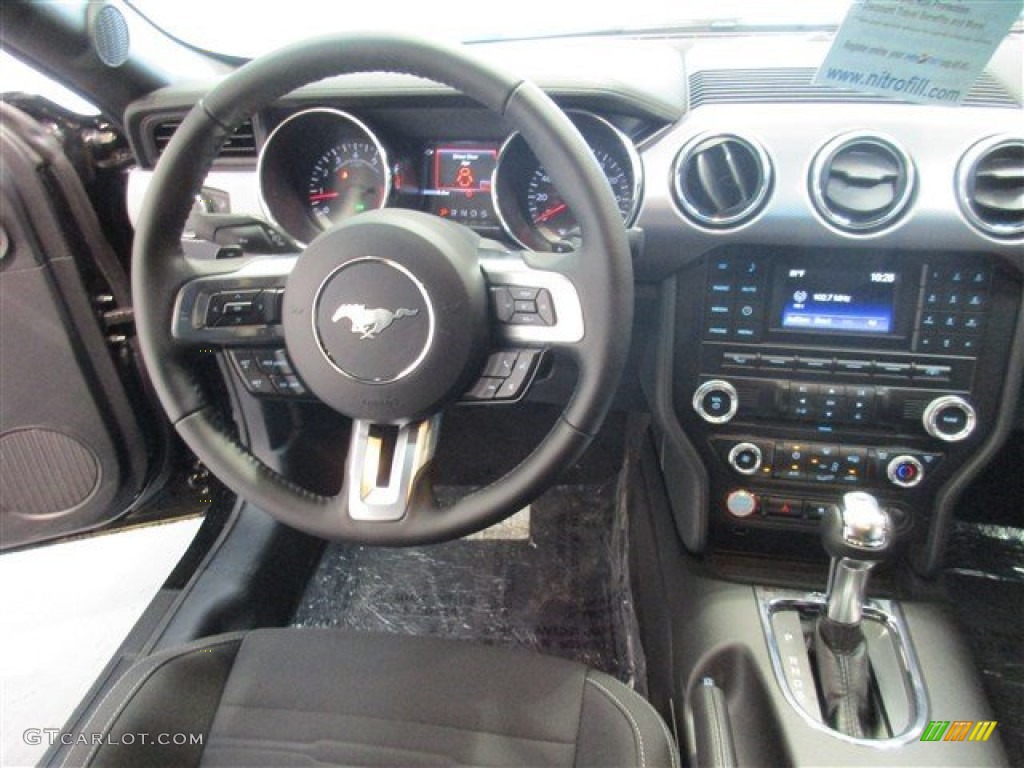 2015 Mustang EcoBoost Coupe - Black / Ebony photo #10