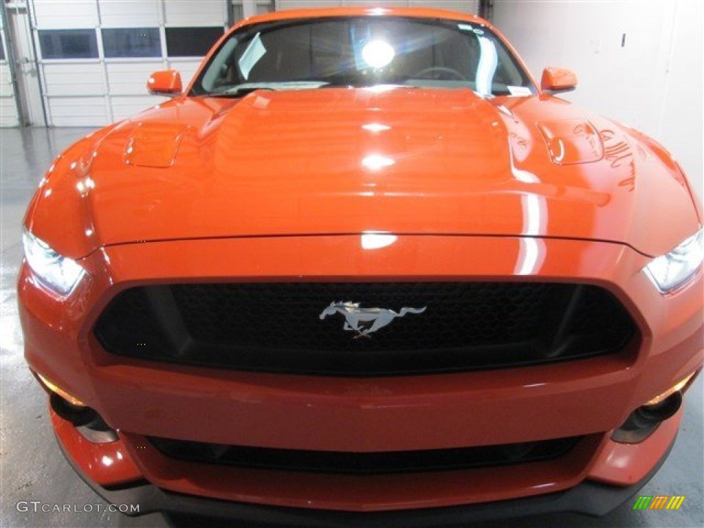 2015 Mustang GT Premium Coupe - Competition Orange / Ebony photo #2