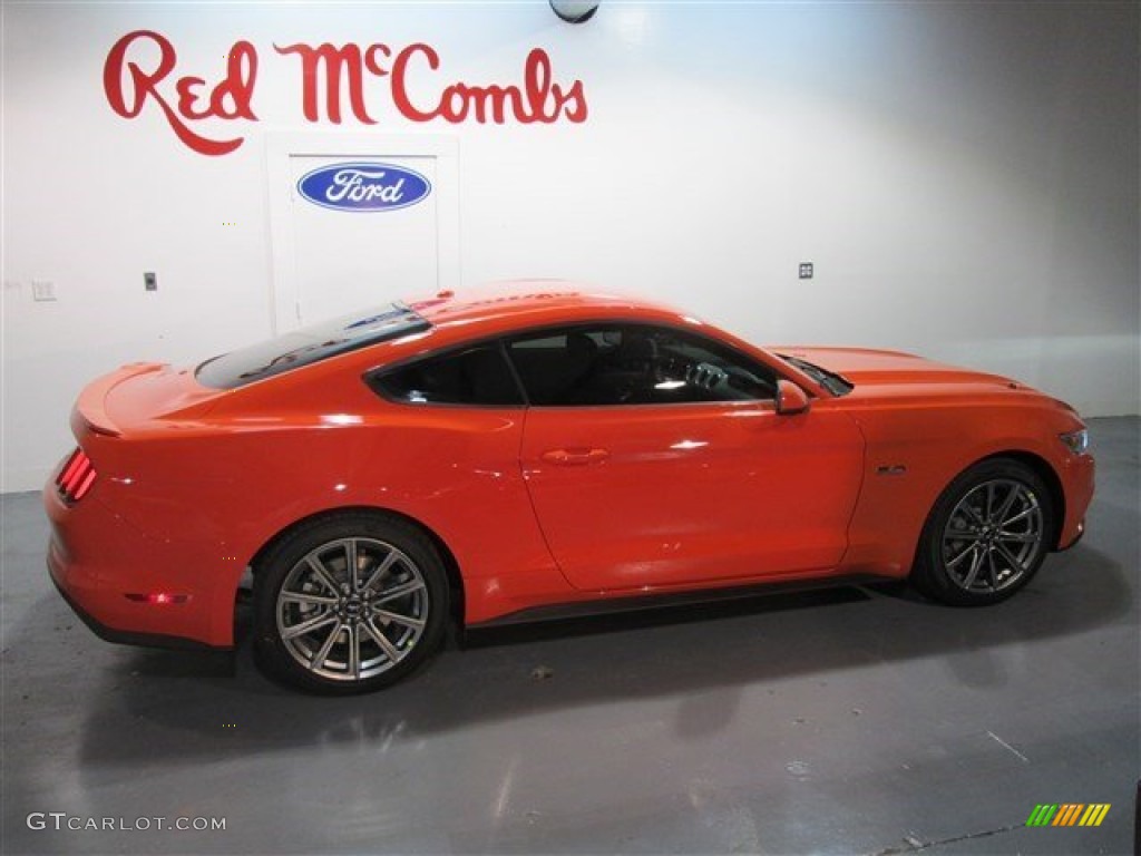 2015 Mustang GT Premium Coupe - Competition Orange / Ebony photo #7