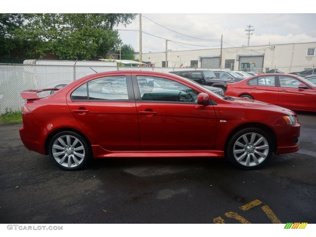 Rally Red Metallic 2010 Mitsubishi Lancer GTS Exterior Photo #105179838