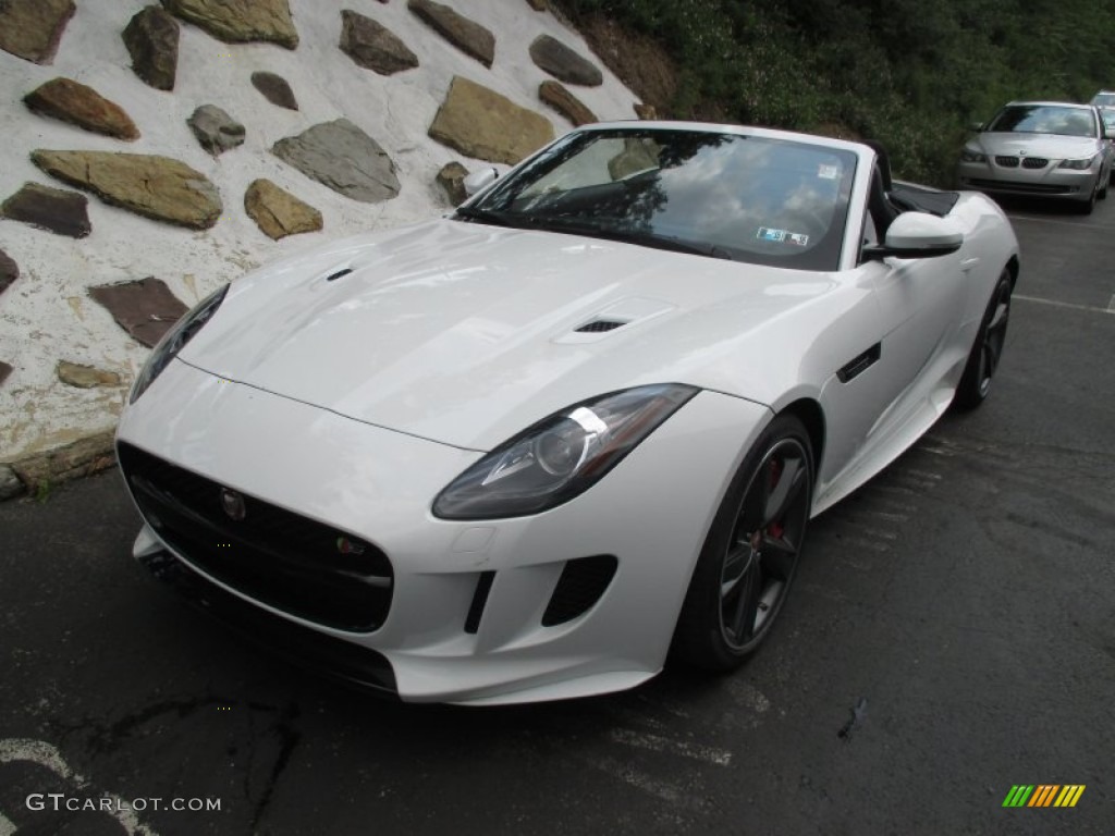 Polaris White 2016 Jaguar F-TYPE S AWD Convertible Exterior Photo #105182504