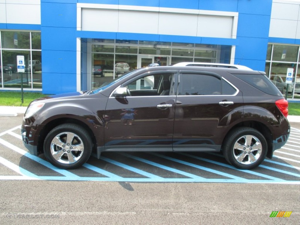 2011 Equinox LTZ AWD - Espresso Brown Metallic / Brownstone/Jet Black photo #2