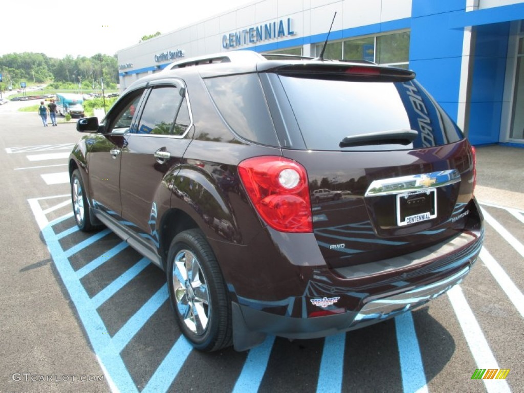 2011 Equinox LTZ AWD - Espresso Brown Metallic / Brownstone/Jet Black photo #4