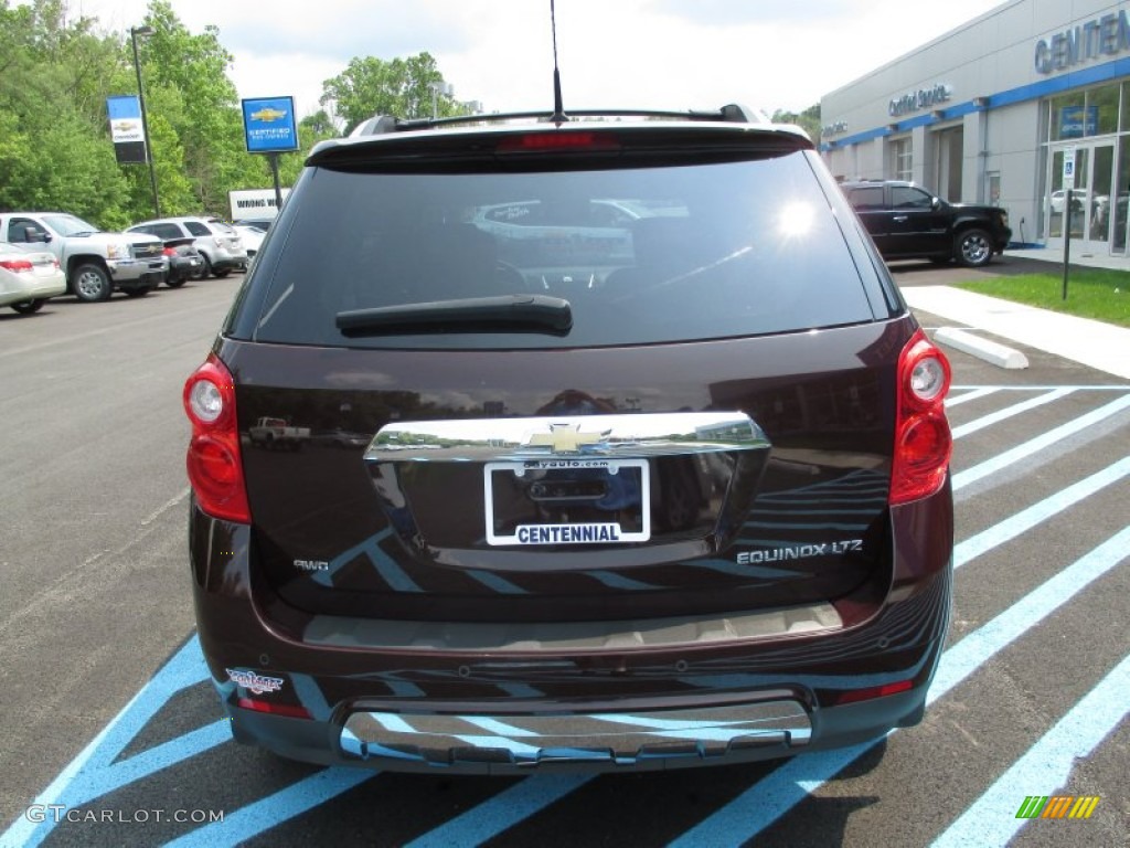 2011 Equinox LTZ AWD - Espresso Brown Metallic / Brownstone/Jet Black photo #6