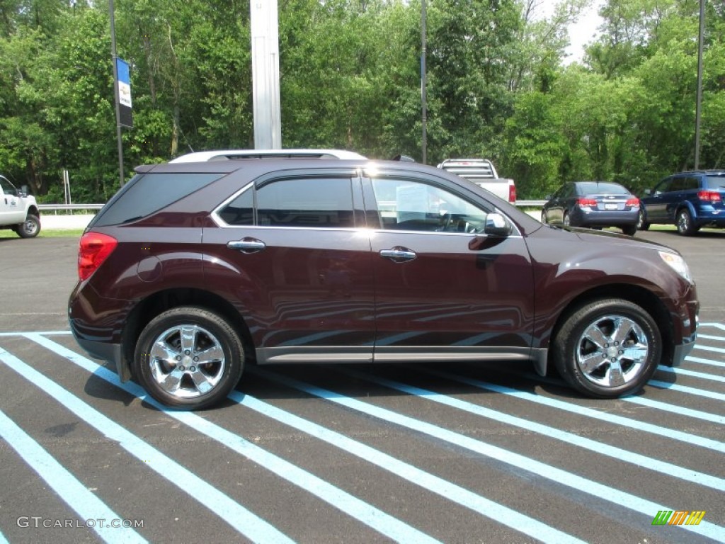 2011 Equinox LTZ AWD - Espresso Brown Metallic / Brownstone/Jet Black photo #10