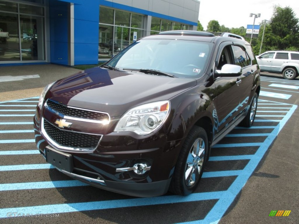 2011 Equinox LTZ AWD - Espresso Brown Metallic / Brownstone/Jet Black photo #14