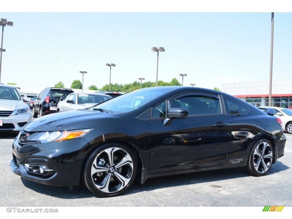 Crystal Black Pearl 2014 Honda Civic Si Coupe Exterior Photo #105184454
