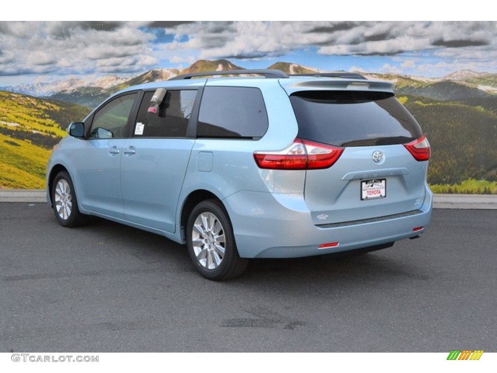 2015 Sienna LE AWD - Sky Blue Pearl / Ash photo #3