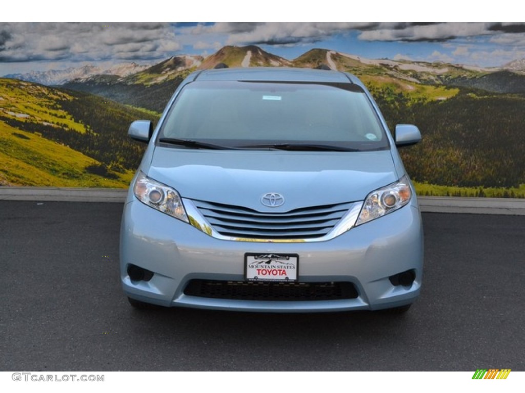 2015 Sienna LE AWD - Sky Blue Pearl / Bisque photo #2