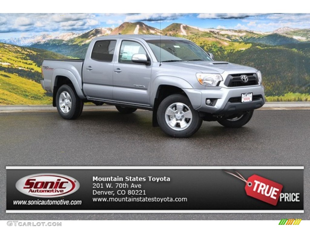 2015 Tacoma V6 Double Cab 4x4 - Silver Sky Metallic / Graphite photo #1