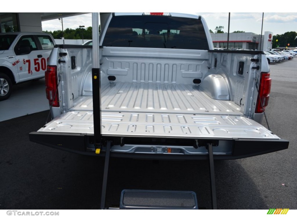 2015 F150 Lariat SuperCrew 4x4 - Ingot Silver Metallic / Black photo #7