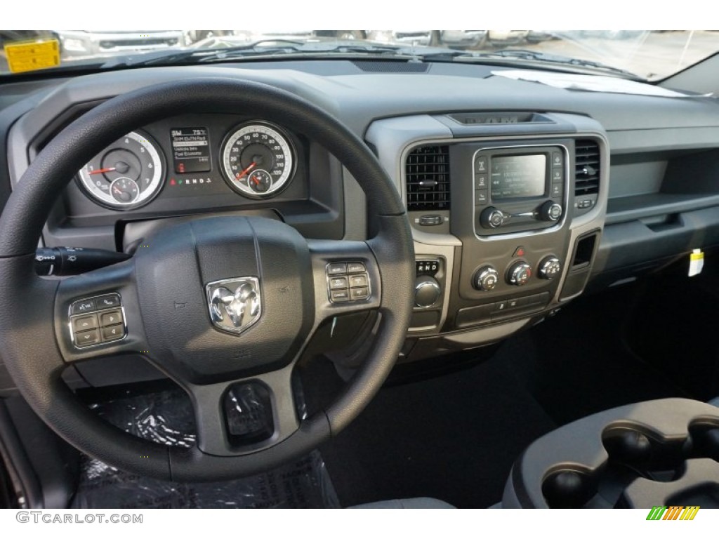 2015 Ram 1500 Express Regular Cab Black/Diesel Gray Dashboard Photo #105192308