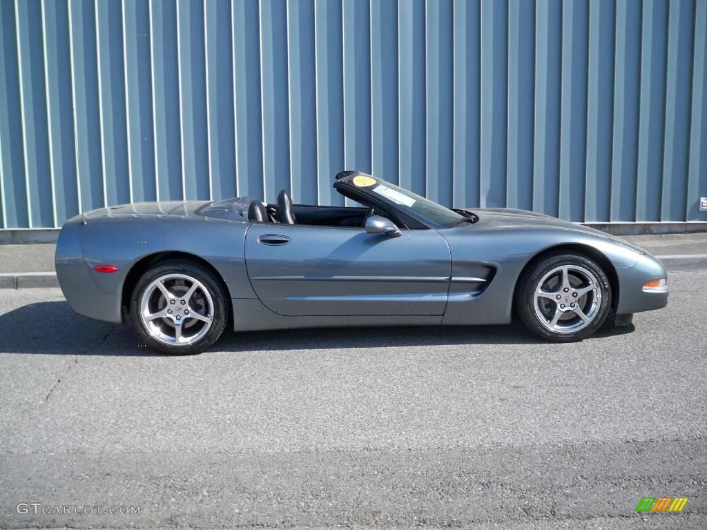 2004 Corvette Convertible - Medium Spiral Gray Metallic / Black photo #2