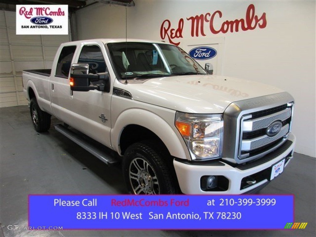 2016 F350 Super Duty Platinum Crew Cab 4x4 - White Platinum Metallic / Platinum Black photo #1