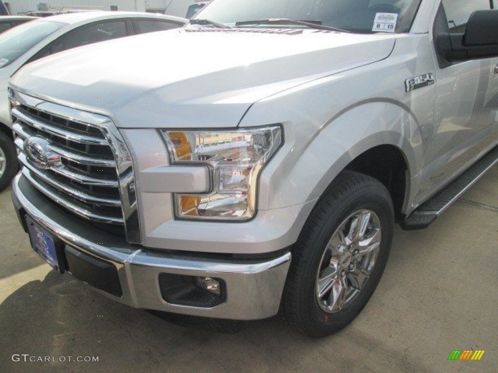 2015 F150 XLT SuperCrew - Ingot Silver Metallic / Medium Earth Gray photo #8