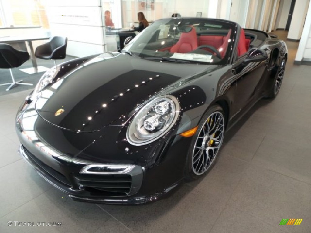 Jet Black Metallic 2015 Porsche 911 Turbo S Cabriolet Exterior Photo #105198215